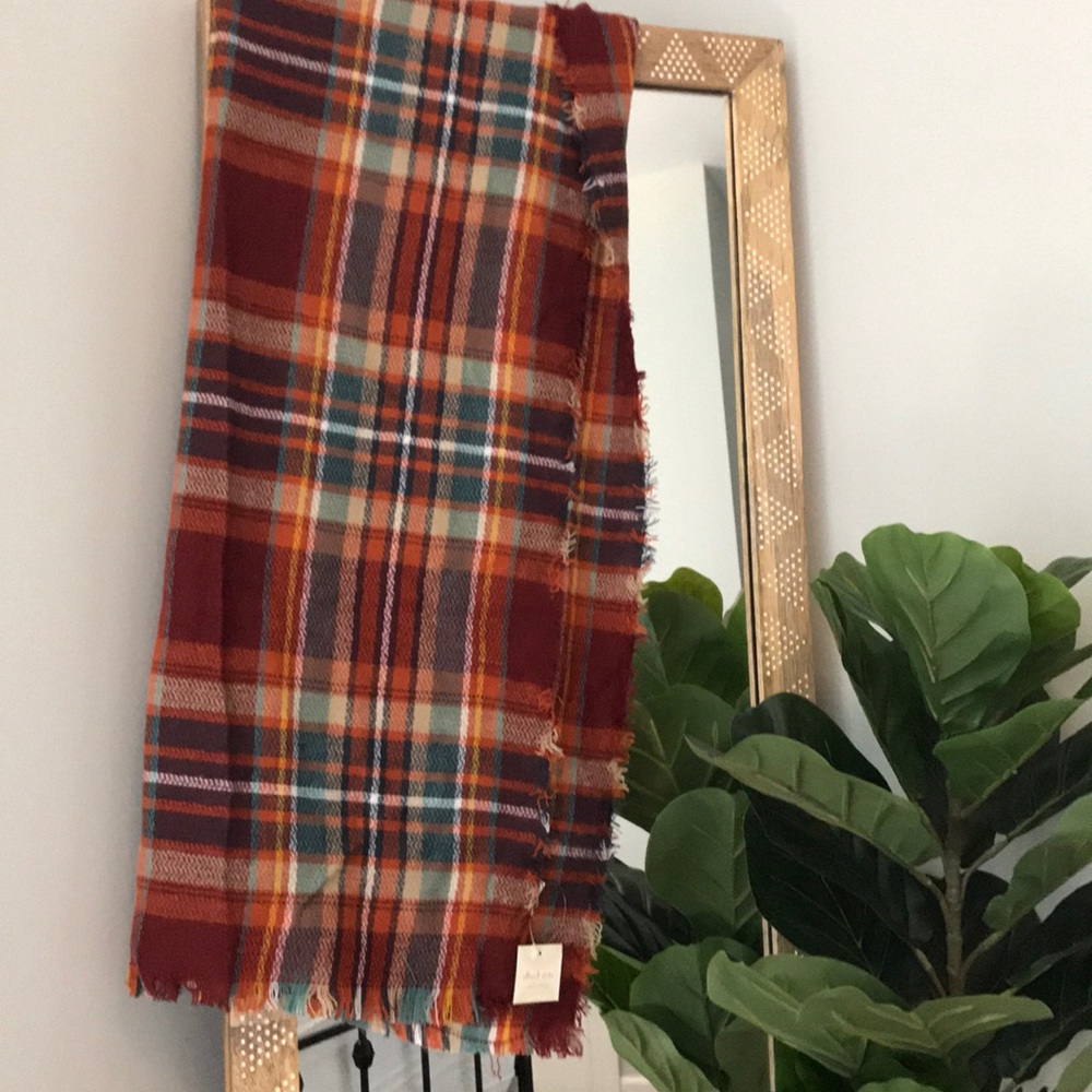 Fall Plaid Blanket Scarf